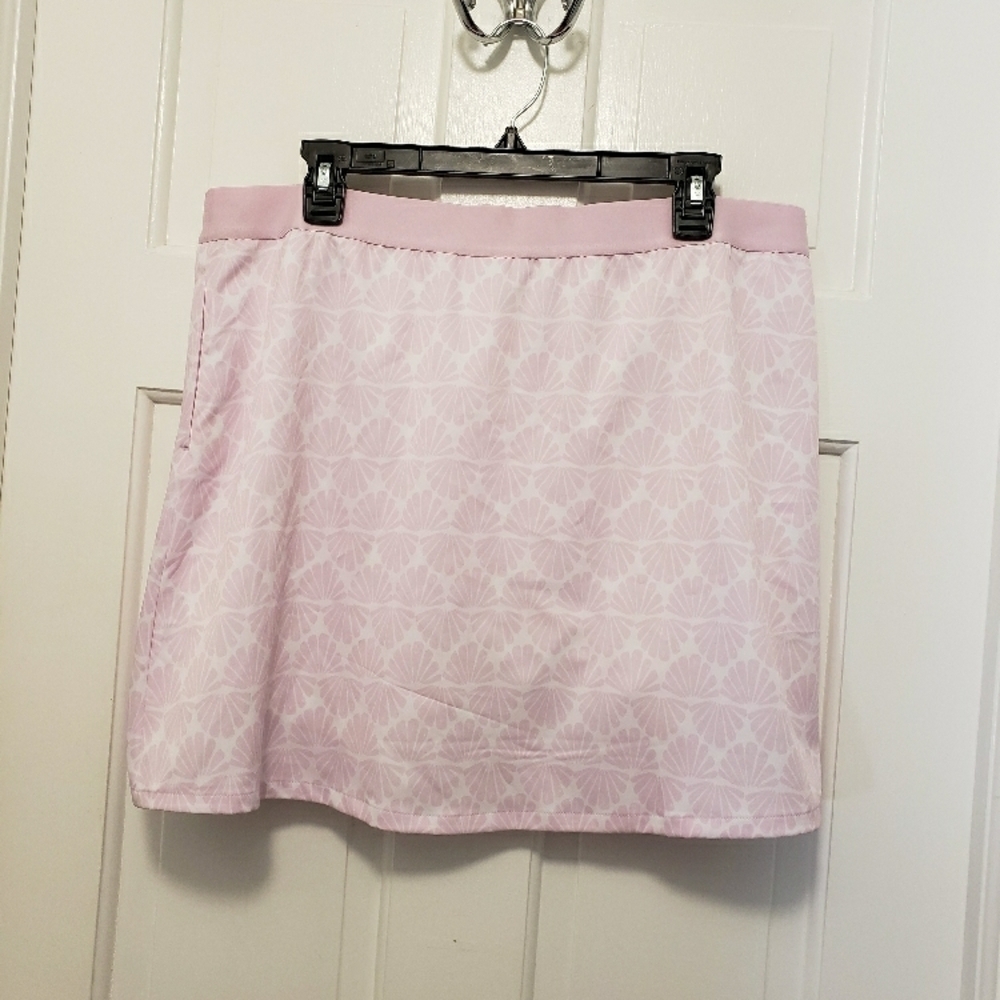 Lady Hagen Pink Seashells Side Pleat Skort Size XL, athlesiure, golfwear